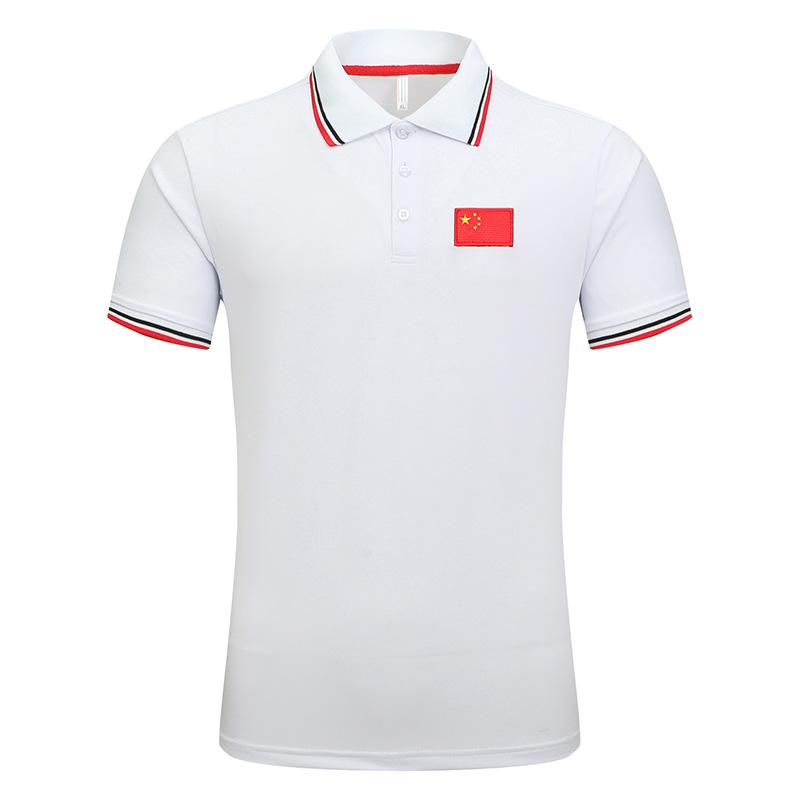 2022 Athlete Quick Dry Wushu Polo Collar Training Shirt - Coach National Uniform Short Sleeve T-shirt XL