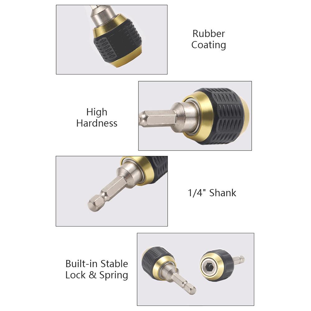 Drill Chuck Adapter 1/4 Inch Hex Shank Keyless Drill Chuck Quick Change Adapter Converter Drill