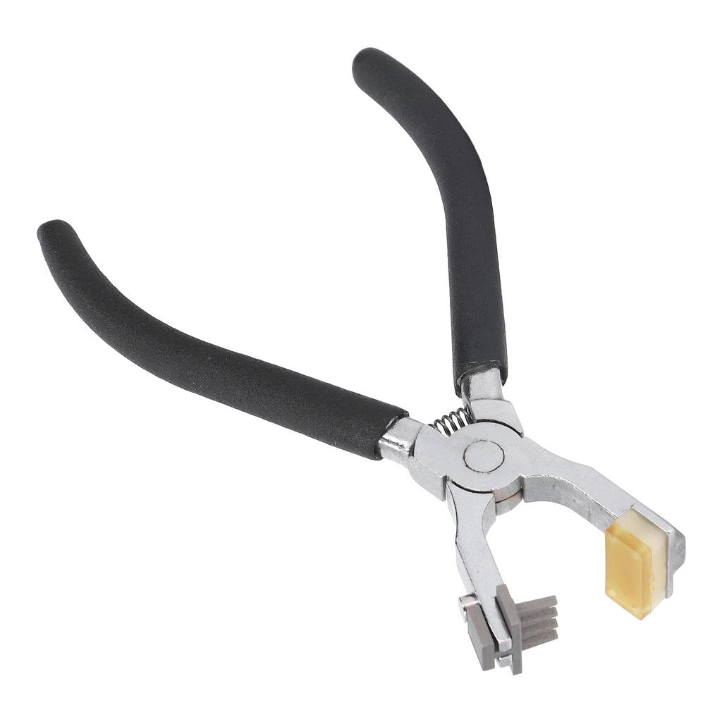Silent Leather Hole Punch Double Lever Replaceable Head Rhombus Cutting Puncher with Comfortable