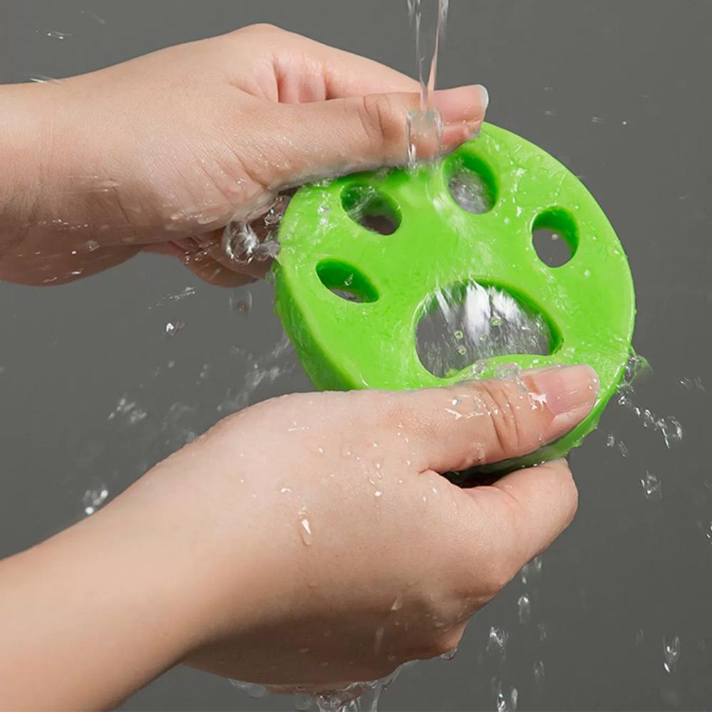 Raccoglitore di Peli in Silicone a Forma di Artiglio di Gatto 4 pz Lavatrice Vestiti Polvere Peli Raccoglitore Bifacciale Riutilizzabile Lavabile Strumenti di Pulizia