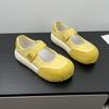 Ugly cute Mary Jane shallow mouth Velcro lazy shoes soft sole comfortable fashion versatile Boken single shoes one-word buckle women's shoes