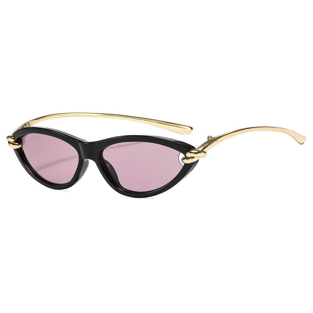 Women's Cat-Eye Sunglasses with Metal Knot Temples