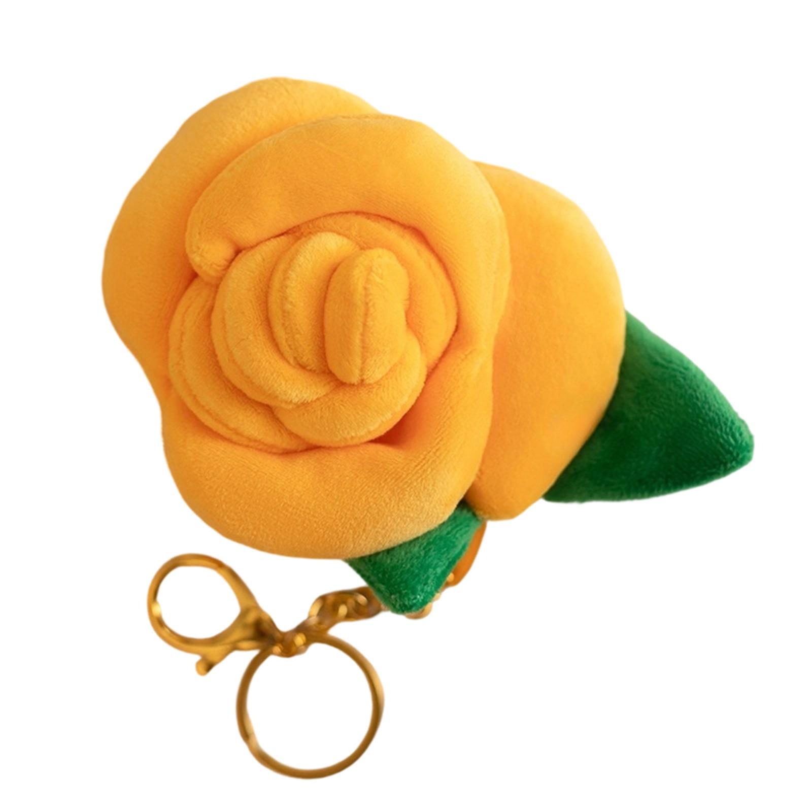

Rose Pendant Decoration For Valentine s Day, Cute Plush Simulation Rose Keychain, Valentine s Day Gift Bouquet One Size жёлтый