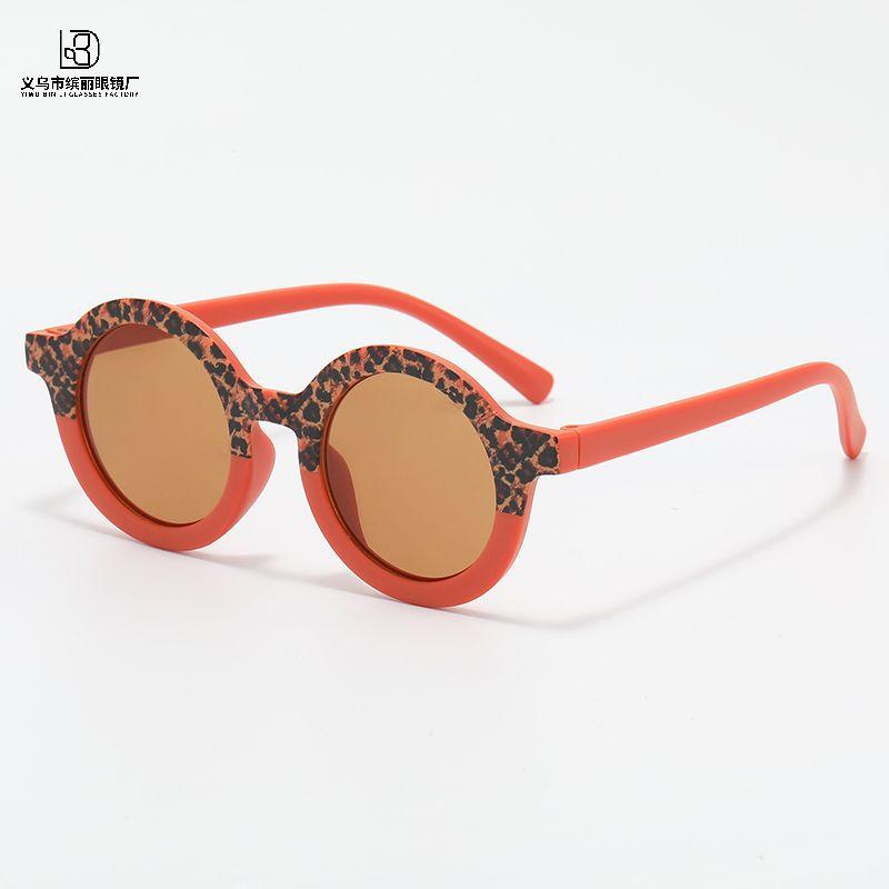 Children'S Sunglasses Boys And Girls Retro Round Frame Sunglasses Fashionable Children'S Uv-Proof Sunshades Trendy Baby Glasses