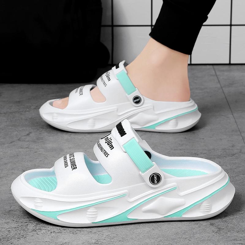 

Мужские сандалии, уличные тапочки, пляжные удобные шлепанцы, толстые мягкие сабо, мужская повседневная обувь, обувь для плавания, мужские и женские пляжные сандалии 36-37(fit 35-36)