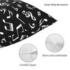 Music Festival Musical Note Throw Pillow Case 40*40cm for Sofa Cushion Cover Soft Polyester Pillowcase Double-sided Printing