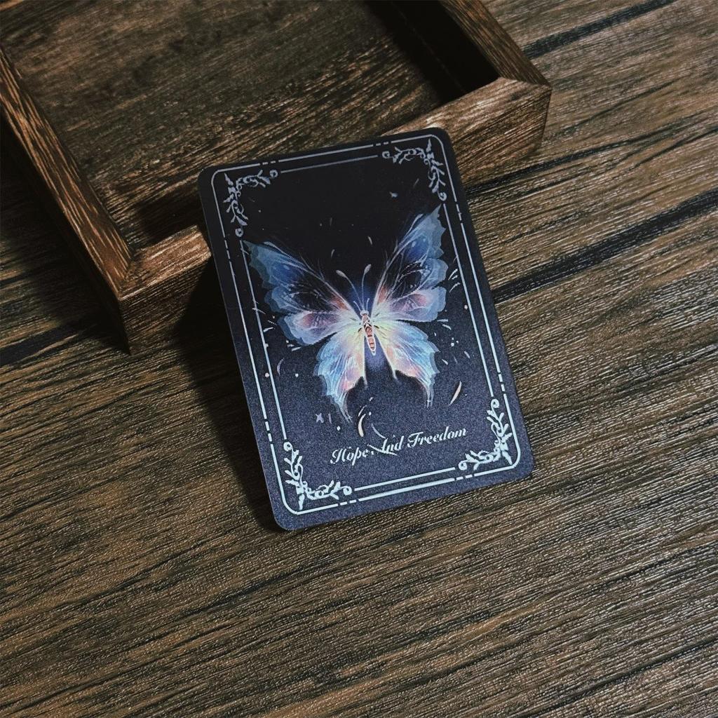 Creative Butterfly Dynamic Pattern Cards Anime Action Figure Cartoon Grating Card Bookmark Backpack Pendant Gifts for Girlfriend