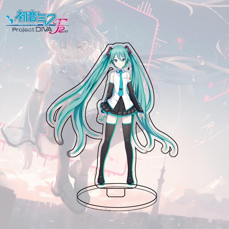 Large Standee Hatsune Miku Anime Acrylic Desktop Decor Cartoon Figure Collectible Gift For Fans