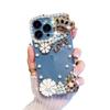 For IPhone16promax Transparent Flower Pearl Mobile Phone Case for Apple 15 Crown Love Female 14plus