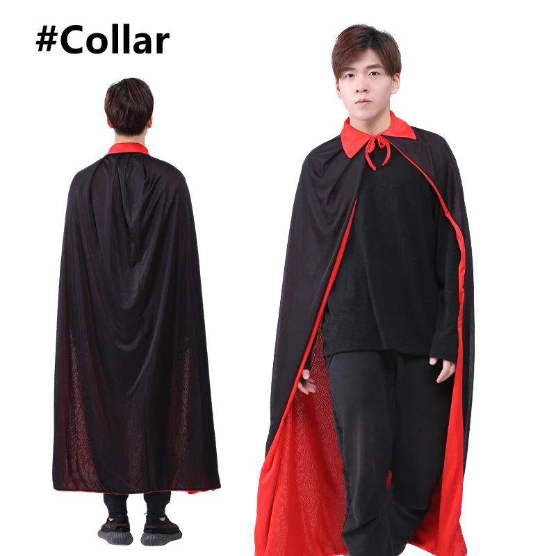 Unisex Noel Cadılar Bayramı Cadı Partisi Çift Taraflı Kapüşonlu Dik Yaka Yetişkin Vampirler Pelerin Pelerin Maskeli Balo Pelerini Kostüm