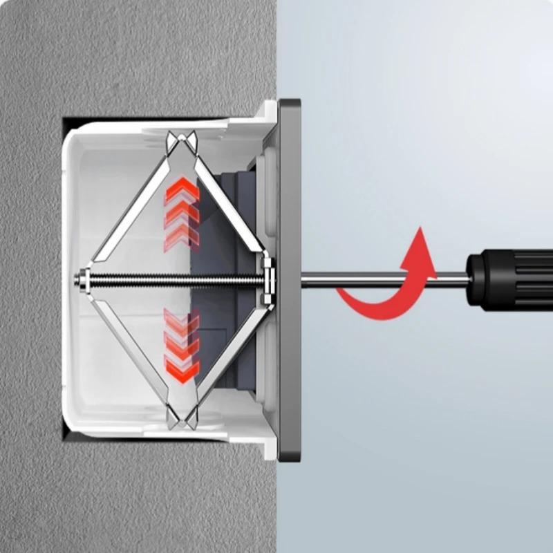 8pcs 86 Type Dark Box Repair Screw Switched Outlet Socket Old Fixed Cassette Wall Repair Replace Box Electrician Accessories