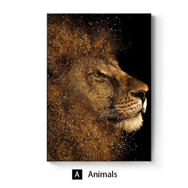 

Художественный постер с животными, настенная роспись льва и леопарда, холст, картина для гостиной, стены, современные декоративные картины, домашний декор 21cm×30cm NoFrame