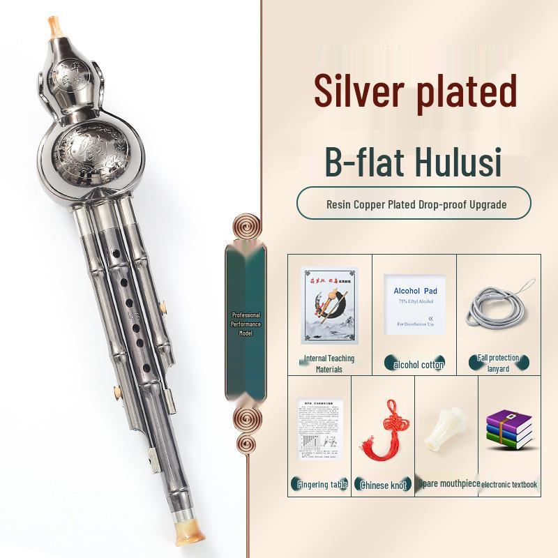 Beginner Hulusi Gourd Flute for Primary School Students - Ethnic B-flat and C Key Musical Instrument