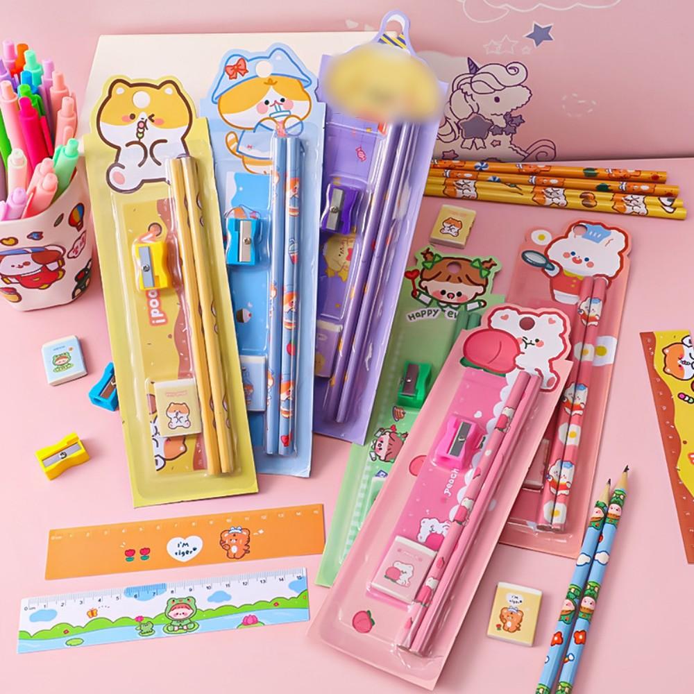 2026 New 5PCS Student Stationery Set Back To School Gift Box for Children Students Home School Start Prizes Kid Birthday Gift