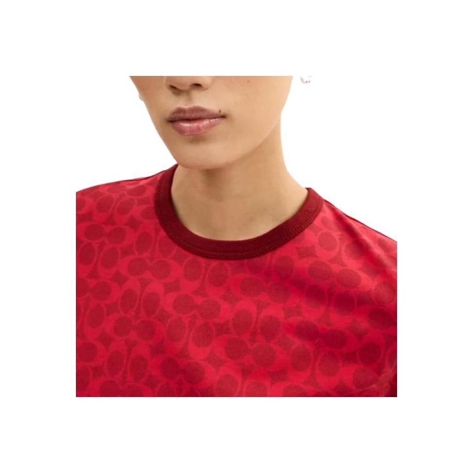 Coach Organic Cotton Classic Color Block Regular T-Shirt Women Tops CZ729-XKH