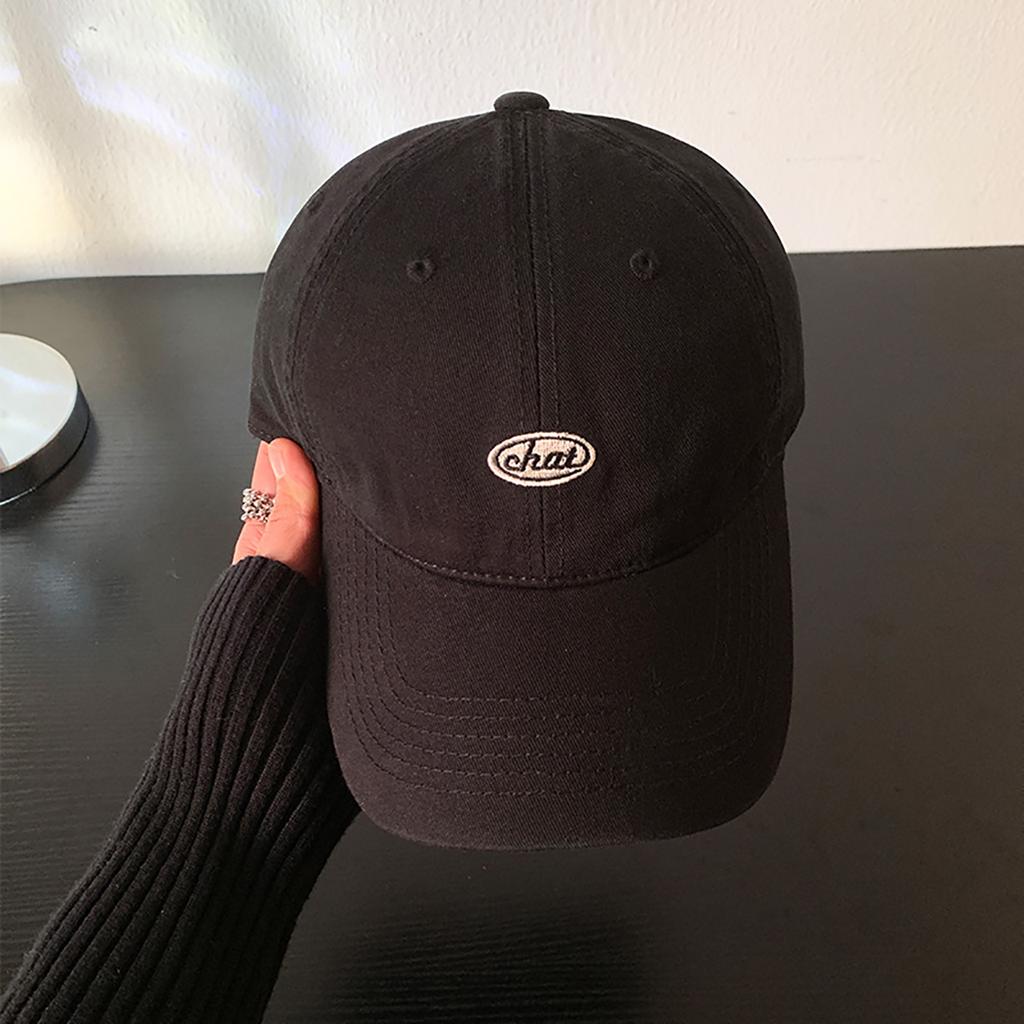 Fashion Solid Color Baseball Hat for Women Summer Cotton Embroidery Adjustable Duck Tongue Cap Girls Female Outdoor Peaked Hat