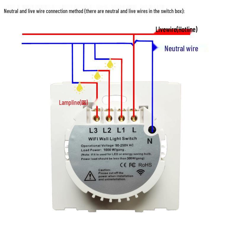 Tuya Smart WiFi Touch Switch with Universal Alexa & Google Voice Control