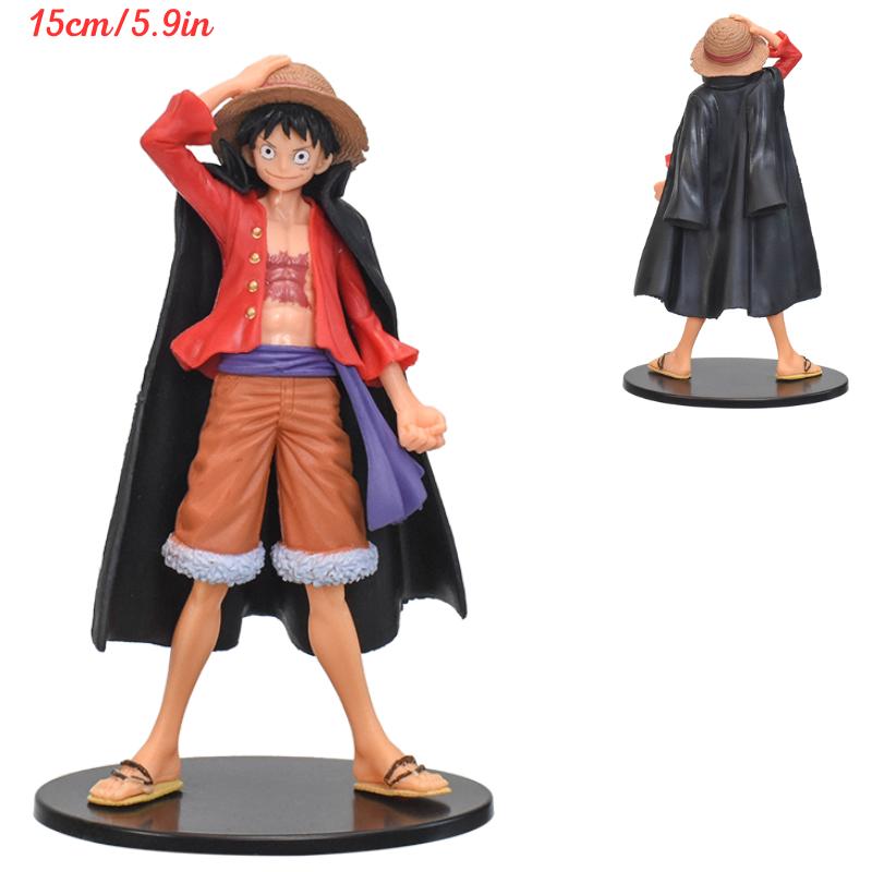 Figurine d'action One Piece Luffy Gear 5 de 15 cm Jouets Statue Dieu du Soleil Nika Figurine en PVC Modèle Collection Poupées Cadeaux d'Anniversaire Pour Enfants brown