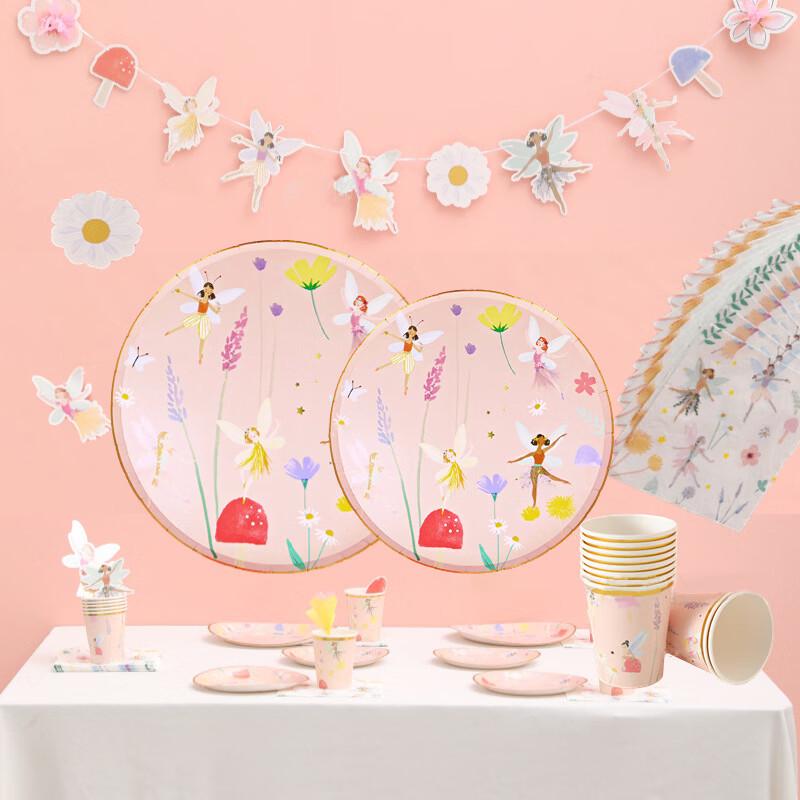 OIMG Fairy Paper Plate Party Set