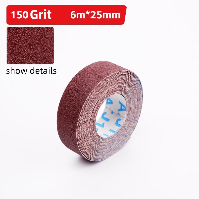 1-Inch Emery Cloth Roll (Continuous Sandpaper) – 6M Length, Suitable for Wood Sanding, Metal Polishing, Auto Detailing & Surface