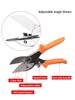 Multifunctional Miter Shear Cutter Adjustable At 45 To 135 Degree Hand Tools for Cutting Soft Wood, Plastic Projects with Blades