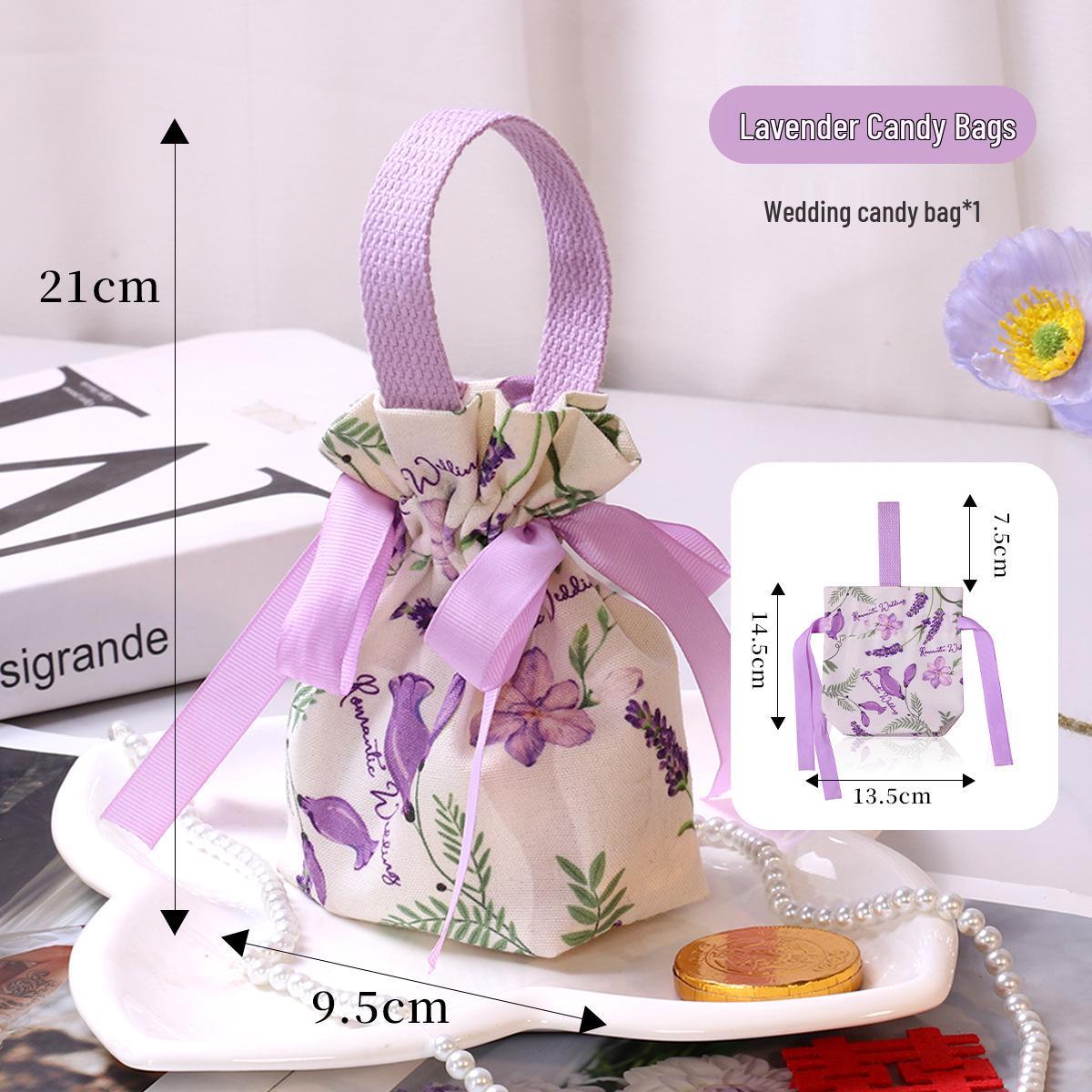 Elegant Wedding Souvenir Candy Bag—High-End Gift Box/Cloth Bag for Weddings Single Candy Bag