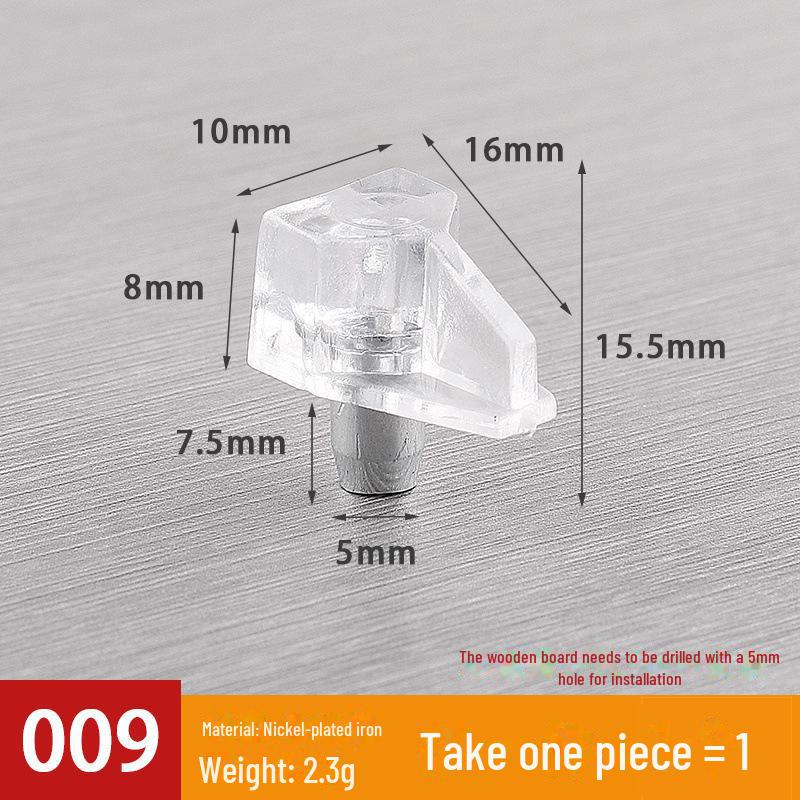 Transparent Movable Wardrobe Panel Bracket for Glass or Wooden Partition