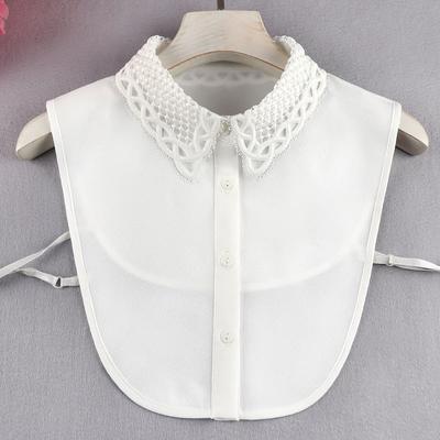 Camicia Moda Colletto Falso Chiffon Ricamo Versatile Colletto Falso Colletto Camicia da Donna Colletto Decorativo Professionale