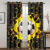 Cartoon Football Soccer Sports Free Shipping Window Curtains For Living Room Kids Bedroom Bathroom Kicthen Door Home Decor2Pcs