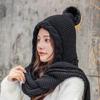 Winter Scarf & Hat Sets Warm Hat Fashion Knitted Hat Ladies Women Winter Wraps Thick Hat and Scarf Set Ball Decoration