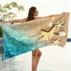 Ozean Elemente Strandtuch Schnelltrocknend Super Saugfähig Geeignet für Schwimmen Strandurlaub Pool Fitnessstudio Sommergeschenk für Freunde