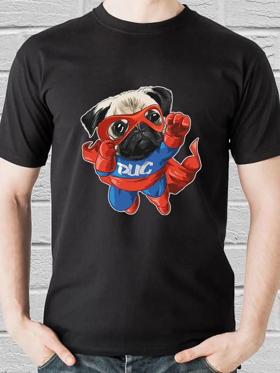 Pug print T-shirt 2XL