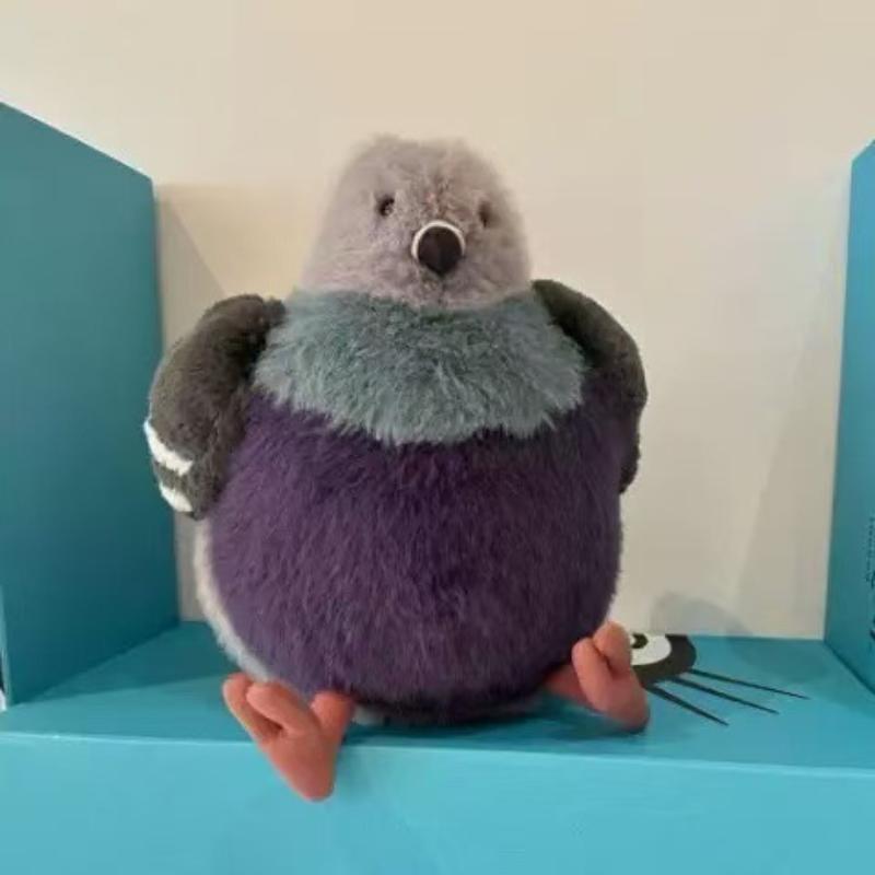 1 Pezzo Giocattolo Ornamento Compagno per Animali Pappagallo Piccione Grasso Uccello Bambola Peluche Giocattolo Regalo di Natale Compleanno per Ragazza