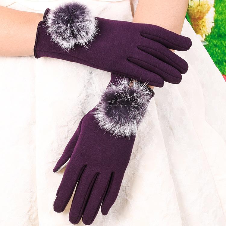 Warm Gloves for Women In Autumn and Winter Outdoor Cycling  Cute Cold Proof Touch Screen Gloves for Women