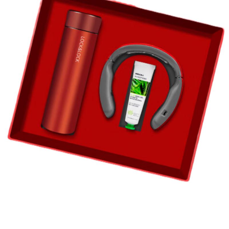 Premium Vacuum Flask and Neck Massager Gift Set