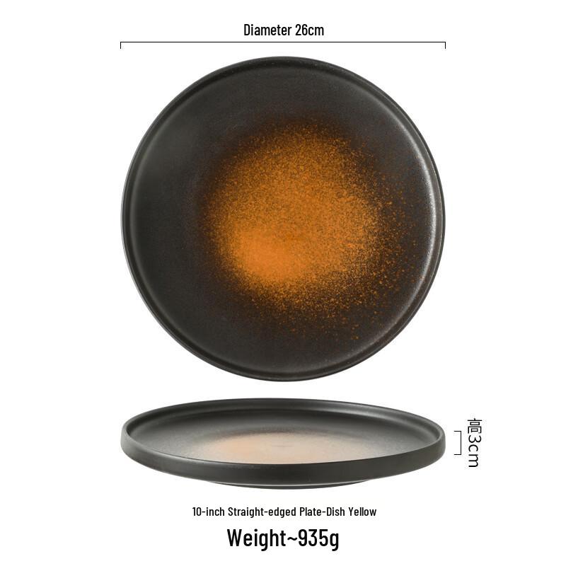 

ZISIZ 10-inch Straight Edge Dinner Plate