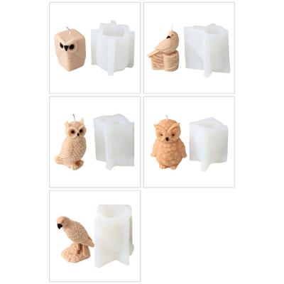 Standing Owl Candle Molds Animal Silicone Mould Plaster Molds Handmade Parrot Molds Ornament Molds Epoxy Resin Molds