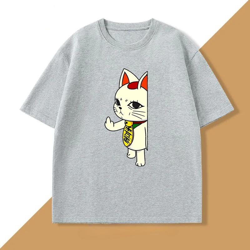 Dandadan Turbo Kitten T-shirt comic Cosplay Momo anime T-shirt, Casual comic men's T-shirt