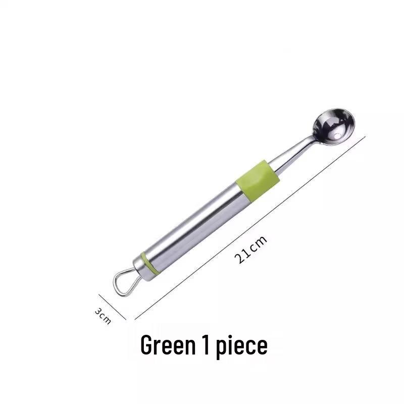 Stainless Steel Dual-Head Watermelon Cutter & Fruit Fork