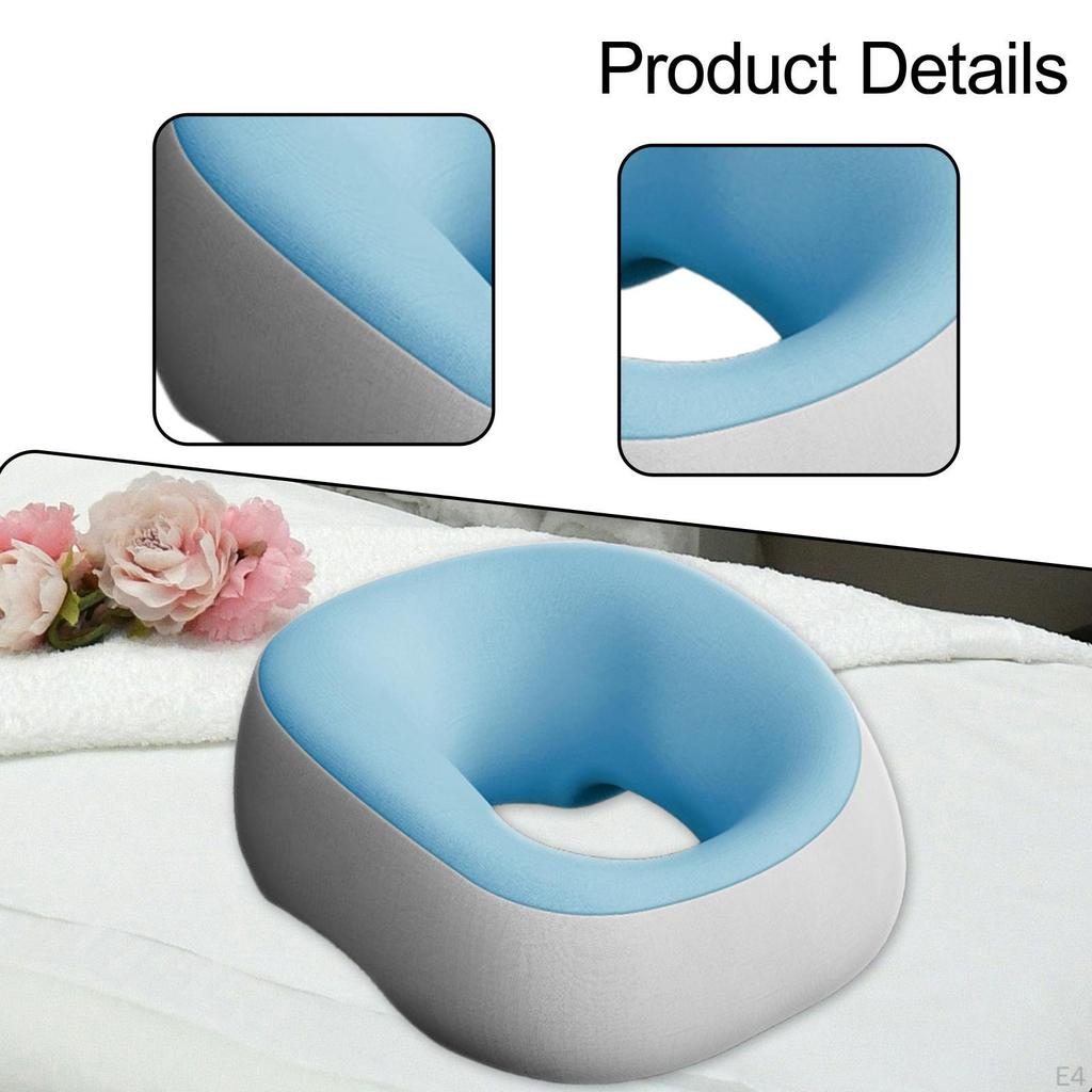 Breathable Memory Foam Pillow, Multi-Purpose Ergonomic Home Massage Headrest for Flights,