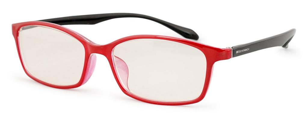 ESCHENBACH Bifocal Reading Glasses, Blue Light Blocking, PC Viewer, Red/Black, +2.5 Degrees, 2993-1425