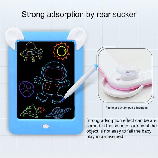 1 Set Scribbler Board Colored Lighting Eye Protection Plastic 3D Children Magic Drawing Board Kids Toy