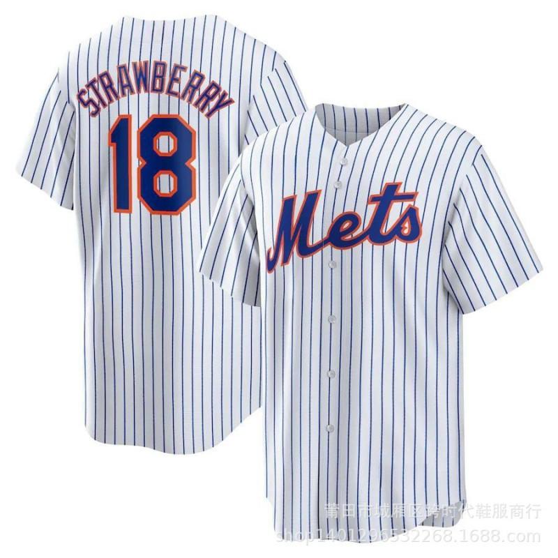 New York Mets Baseball Jersey Adult Team Sports Uniform Embroidered Athletic Shirt Games
