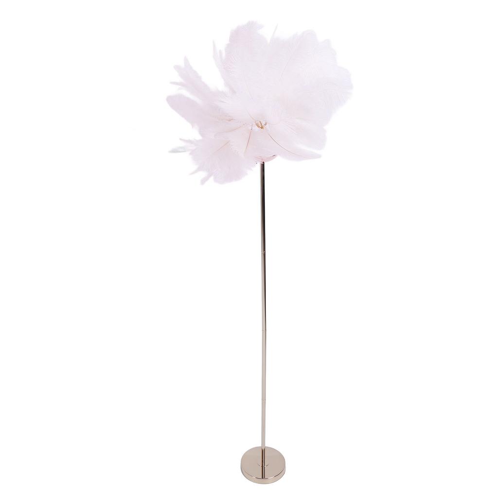 Straußenfeder Stehlampe Eisenkunst 61 Zoll LED USB Stufenlos Dimmbar Modern Dekorative Stehlampe