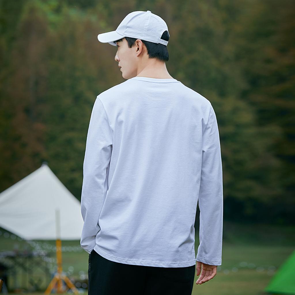 Tuolu Pure Cotton Long-Sleeved T-Shirt for Men