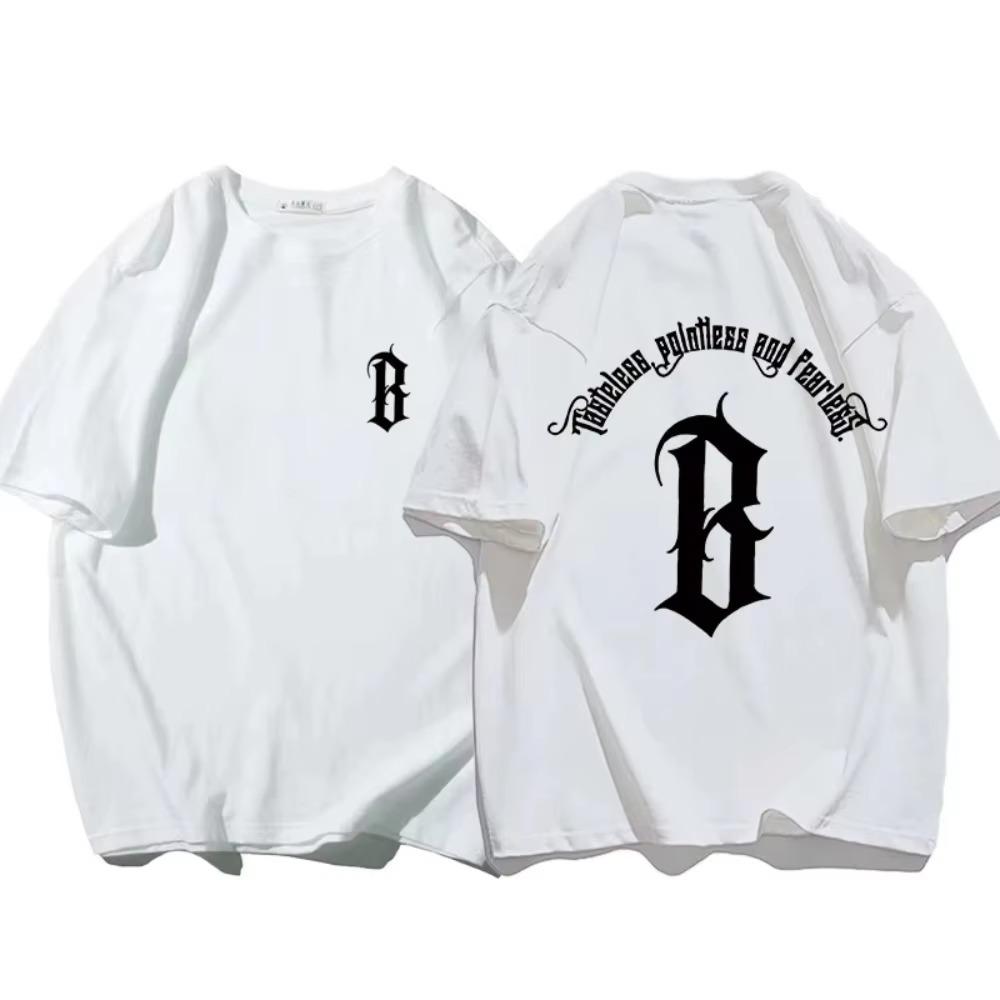 Summer Men T Shirt 100 Cotton Oversized Women T-Shirts High Quality Letter Print Sporty Customized Streetwear Tee