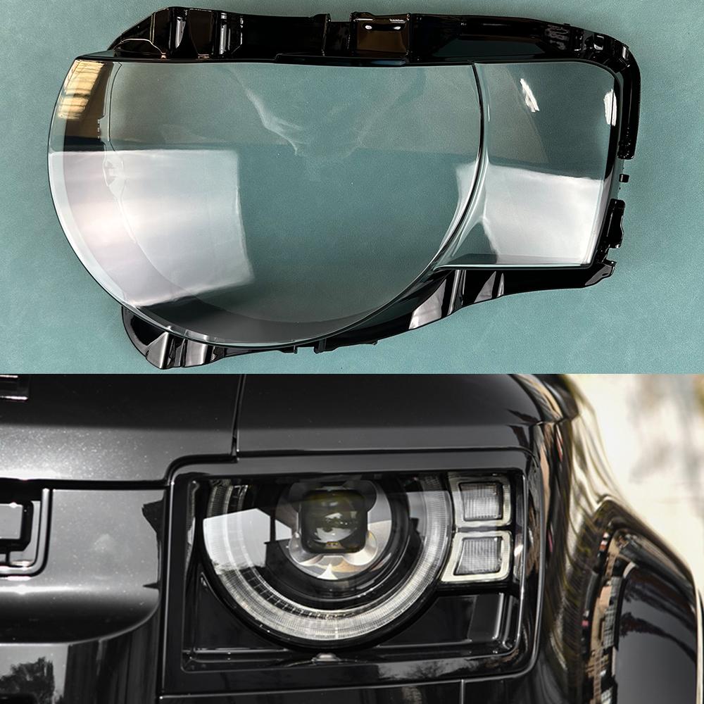 

For Land Rover Defender 2020 2021 2022 Lamp Shade Headlamp Shell Transparent Lampshade Headlight Cover Lens Plexiglass Left 1PCS