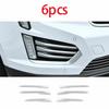 For 2016- Cadillac XT5 ABS Chrome Car Front Fog Light Lamp Strip Trim 6pcs