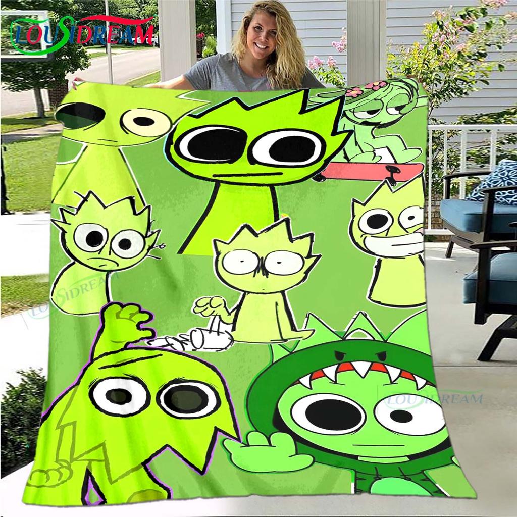 Fashion S-Sprunki Incredibox Game Four Seasons Blanket Sofa Cover Travel Bed Plush Blanket Travel Office Break Blanket Gift