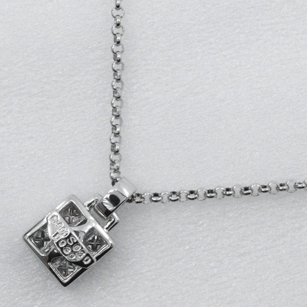 Necklace PtPlatinum/sapphire/diamond 5.9g Women Used